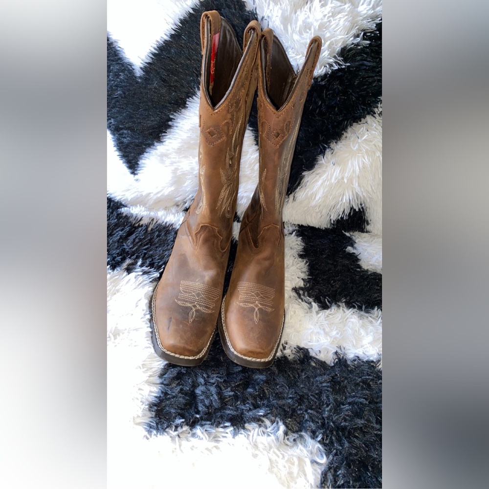 Women Cowboys Leather Boots